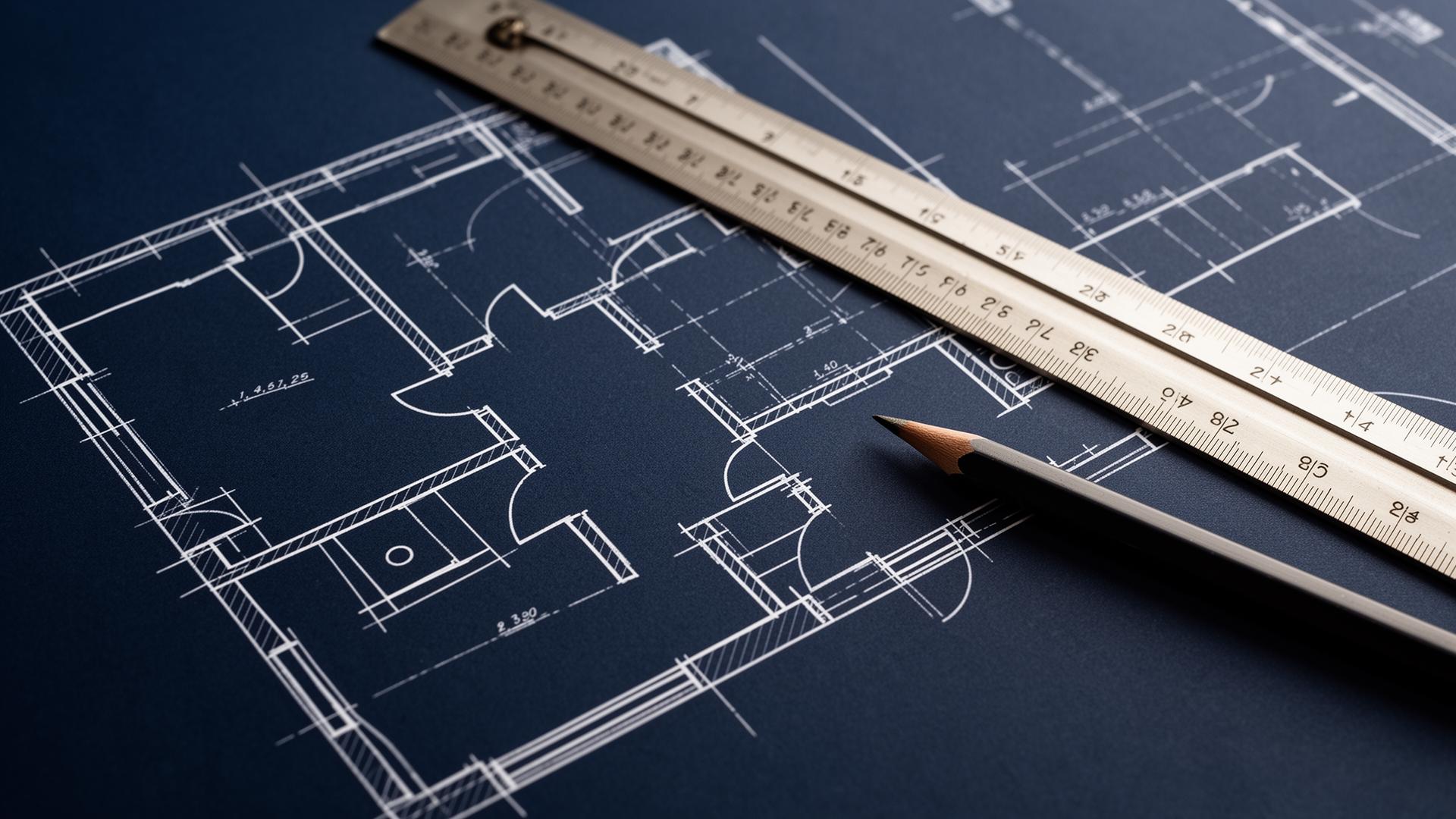 Architectural blueprint detail